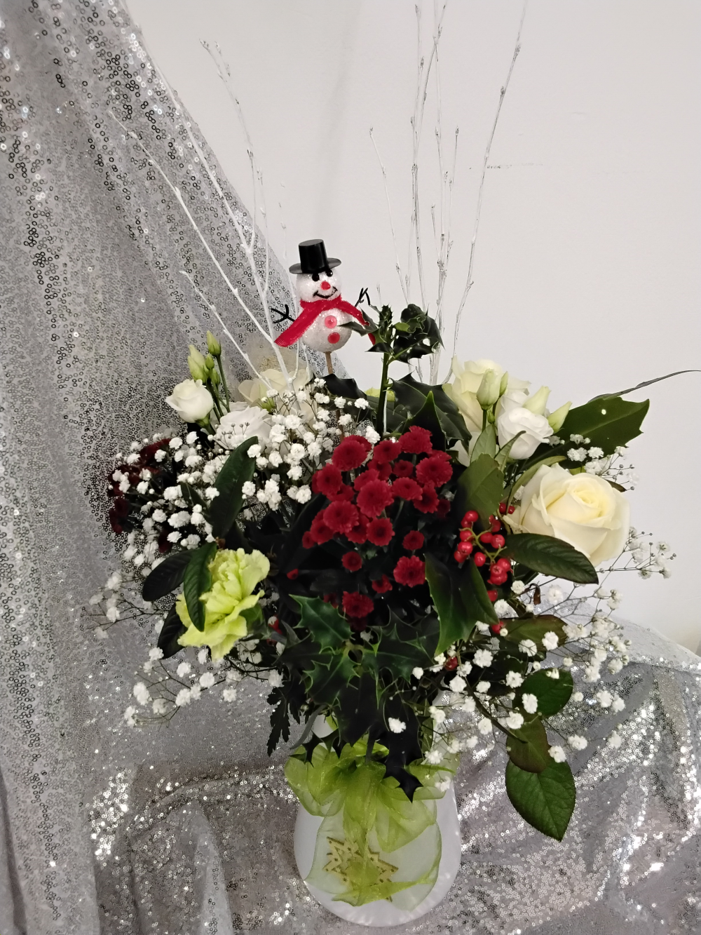 Frosty snowman eco vase